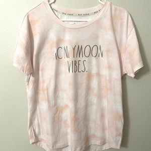 Honeymoon Vibes pink Tie Dye Tee